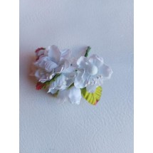 Букетики "яблоневый цвет" на веточке (6 шт) цв. белый, цена за пучок